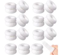 VARMDUKKE 15PCS Finger Bandages for Finger Tips, Breathable Finger Cots Finger Protectors for Wounds, Elastic Finger Gloves Thumb Covers for Garden, Kitchen, Sculpture - White
