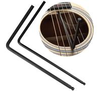 VARMDUKKE 2pcs Guitar Truss Rod Wrench, 2 Sizes Guitar Truss Rod Adjustment Deep or Narrow, Ball End Allen Wrench Guitar Accessories for Martin Acoustic Guitar - Black