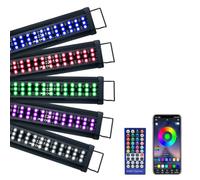 VARMHUS LED Adjustable Aquarium Fish Light with Remote and APP Control, IP68 Waterproof, Multiple Light and 10 Brightness Modes (30-45cm)