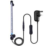 VARMHUS Submersible LED Aquarium Light, 37 cm Underwater Fish Lamp Waterproof Aquarium Lighting for Fish Tank (Blue and White Color)