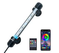 VARMHUS Submersible LED Aquarium Light,Fish Tank Light with Remote Controller&APP Control,DIY Full Spectrum Optional Color&Intelligent Timing and Dimming,29 Light Modes and 4 Music Modes RGB-19cm