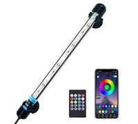 VARMHUS Submersible LED Aquarium Light,Fish Tank Light with Remote Controller&APP Control,DIY Full Spectrum Optional Color&Intelligent Timing and Dimming,29 Light Modes and 4 Music Modes RGB-28cm