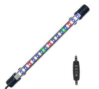 VARMHUS Submersible LED Aquarium Light with Timer, Auto On/Off Dimming, 3 Light Modes, 4-Color Lamp Beads, 10 Brightness Levels, 3 Timed Loop RGB - 29cm