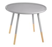 varna large wooden side table round in grey