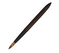 varnishea 100% Pure Kolinsky Hair Acrylic Nail Brush Ebony Wood Handle Professional Manicure Brushes for Powder Nail Acrylic Application - Salon & DIY Nail Art Essentials - Size 12, 1.0 Count