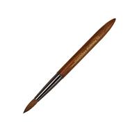 varnishea 100% Pure Kolinsky Hair Acrylic Nail Brush Sandalwood Handle Professional Manicure Brushes for Powder Nail Acrylic Application - Salon & DIY Nail Art Essentials - Size 12, 1.0 Count