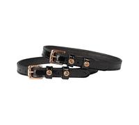 Varnished spur strap double leather diamond Horka (x2)