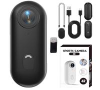 Varnock Action Camera, 2025 New Upgrade Varnock 4k Body Camera, 120° Wide-Angle 100ft Waterproof Wearable, for Cycling, Travel (4k Black 64G,Simple)