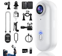Varnock HD Action Camera,The Snap Cam,Varnock Action Camera, 4K Pocket Thumb Action Cam,170° Wide Angle,Wearable Video Recording, for Video Rec (White,1080P)