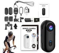 Varnock Motorcycle Camera, Varnock HD Action Camera, 4k Mini Handsfree Bodycam, HD 1080p/4k Pocket POV Cam, with Magnetic Clip,Waterproof Case and Bracket, for Cycling Travel Photography (Black,1080P)