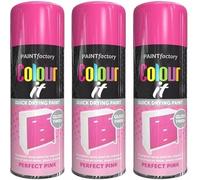 VARNOX All Purpose Pink Gloss Spray Paint 250ml - Quick Drying, High-Coverage Aerosol for Interior & Exterior Use on Metal, Plastic & Wood, Durable Smooth Finish (3PCS)