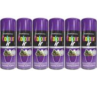 VARNOX All Purpose Purple Gloss Spray Paint 250ml - Quick Drying, High-Coverage Aerosol for Interior & Exterior Use on Metal, Plastic & Wood, Durable Smooth Finish (6PCS)