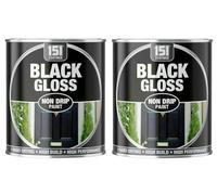 VARNOX, Black Gloss Non-Drip Paint 300ml - Hard-Drying, High-Performance Gloss with Durable Hard-Build Formula - Ideal for Wood, Metal & Concrete - Interior & Exterior Use (2PCS)