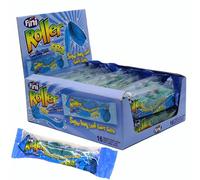 VARNOX, Fini Raspberry Roller Fizz Belts 80g - Fizzy Raspberry Sugar Coated Candy Rolls, 4 Belts per Pack, Box of 16 Packs