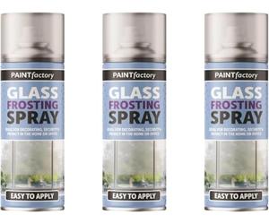 VARNOX, Glass Window Frosting Spray Paint 400ml - Direct-to-Glass Translucent Privacy Coating for Windows & Doors - Quick-Dry Decorative Frosted Effect (3PCS)
