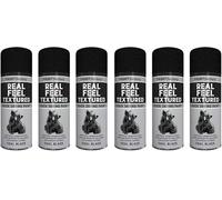VARNOX Real Feel Textured Coal Black Aerosol Spray, Quick Drying, Stylish And Durable Finish, Indoor And Outdoor Use, Quick And Easy To Use, Compact And Portable, 400ml (6PCS)