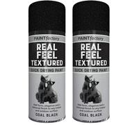 VARNOX Real Feel Textured Coal Black Aerosol Spray, Quick Drying, Stylish And Durable Finish, Indoor And Outdoor Use, Quick And Easy To Use, Compact And Portable, 400ml (2PCS)