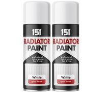 VARNOX, White Gloss Radiator Paint Spray 400ml - Heat Resistant Fast Drying Aerosol Paint for Radiators, Pipes & Metal Surfaces - Durable High Shine Gloss Finish (2PCS)