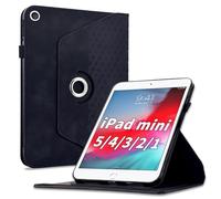 Varohix Case for iPad mini 5 2019, iPad mini 4 2015,360 Degree Rotating PU Leather Folio Protective Cover with,Card Holder&Shoulder Strap for iPad mini 5/4/3/2/1 Woman Man, Black