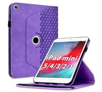 Varohix Case for iPad mini 5 2019, iPad mini 4 2015,360 Degree Rotating PU Leather Folio Protective Cover with,Card Holder&Shoulder Strap for iPad mini 5/4/3/2/1 Woman Man, Purple