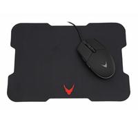 Varr Gaming Mouse and Mousepad/Mat Set Gaming Mouse: Wired USB Mouse (Black/Red) Adjustable DPI (800 1600 2400 or 3200dpi) 6 Button with Scroll Wheel Popular USB-A connection Optical LED Red backlight Mousepad/Mat: Size 295x210x2mm