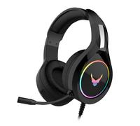 Varr Pro Gaming Headset with RGB Backlight Microphone Boom Audio Control Noise Cancelling Powerful 30mW speakers uses 3.5mm for sound output and USB-A port for powering the backlight only Integrated 2.2m cable Black Wired Gaming 20 - 20000