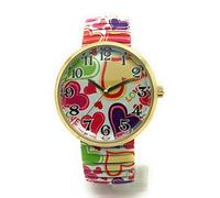 Varsales Education Job Work Occupation Passion Hobby Talent Hearts Religious Theme Women's Novelty Elegant Stretch Elastic Band Analog Quartz Fashion Watch, Hearts Style 2