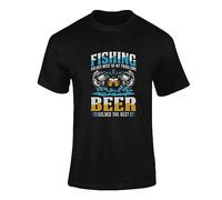Varsany Black Beer Fishing Gifts For Men T-Shirt - Unique Designs for Dads & Grandads Embracing the Angler Life