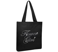 Varsany Black Flower Girl Luxury Crystal Bride Tote bag wedding party gift bag Cotton
