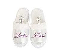 Varsany Bride Slippers, Bridal Wedding Diamante Hen Do Spa Slippers | Diamante bride slippers with open toe design for weddings, bridal parties, hen dos, honeymoon and spa; one size fits all