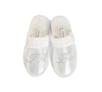 Varsany Bride Slippers, Bridal Wedding Diamante Hen Do Spa Slippers | Diamante bride slippers with open toe design for weddings, bridal parties, hen dos, honeymoon and spa; one size fits all