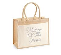 Varsany Bride Tote Bag Wedding Jute Gift Bag with Pocket Hen Party H