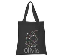 Varsany Girls Personalised Unicorn Gift Bag Crystal Tote Bag