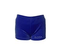 Varsany Gymnastics Personalised Dance Wear Shorts Leotard Pink Hipster Velvet - Stretchy, Breathable Pink Dancing Shorts for Girls, GymShortFront_Blu35