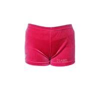 Varsany Gymnastics Personalised Dance Wear Shorts Leotard Pink Hipster Velvet - Stretchy, Breathable Pink Dancing Shorts for Girls, GymShortFront_Pnk68