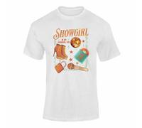 Varsany In My Showgirl Era T-Shirt - Retro Sparkle Disco Top for Women Girls Teens White S show girl 01