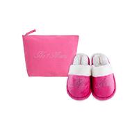 Varsany Mothers Day Gifts Collection - House Slippers & a Small Make up Bag - Decorated with Rhinestone, Comfortable, Perfect Presents for Mum, Universal Single Size