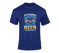 Varsany Navy Beer Fishing Gifts For Men T-Shirt - Unique Designs for Dads & Grandads Embracing the Angler Life