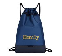 Varsany Navy Personalised Children’s Kids Boy Girl PE Bag, Gymsack Bag, Sports Bag, Gym Kit Bag, Drawstring Bag, Cinch Gym Bag, Perfect for Back to School, Football, Swimming