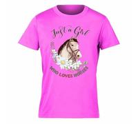 Varsany Personalised Clothes Horse T Shirt, Horse Gifts for Girls, Kids Horse Riding Clothes, Girls Horse Riding Clothes, Horse Riding Clothes for Kids, Horse Gift, Horse Lover Gifts Just a Girl 1