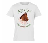 Varsany Personalised Clothes Horse T Shirt, Horse Gifts for Girls, Kids Horse Riding Clothes, Girls Horse Riding Clothes, Horse Riding Clothes for Kids, Horse Gift, Horse Lover Gifts Just a Girl 2