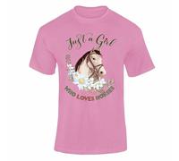 Varsany Personalised Clothes Horse T Shirt, Horse Gifts for Girls, Kids Horse Riding Clothes, Girls Horse Riding Clothes, Horse Riding Clothes for Kids, Horse Gift, Horse Lover Gifts Just a Girl 1