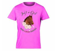 Varsany Personalised Clothes Horse T Shirt, Horse Gifts for Girls, Kids Horse Riding Clothes, Girls Horse Riding Clothes, Horse Riding Clothes for Kids, Horse Gift, Horse Lover Gifts Just a Girl 2