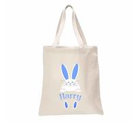Varsany Personalised Easter Bunny Bag Custom Easter Gift Bag Easter Bunny Sack Treat Bag Egg Hunt Basket Boy