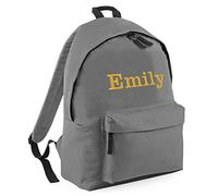 Varsany Personalised Grey Children’s Backpack Girls Boys, Rucksack Bag, Daypack, Primary School, Perfect for Back to Kids School or PE, Gifts and Travel
