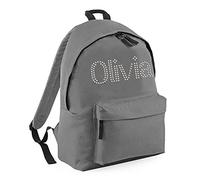 Varsany Personalised Grey Children’s Backpack Girls Boys, Rucksack Bag, Daypack, Primary School, Perfect for Back to Kids School or PE, Gifts and Travel