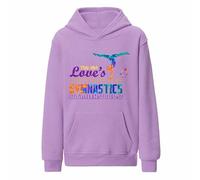 Varsany Personalised Gymnastics Hoodie Girls Gymnast B Lavender