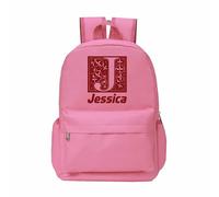 Varsany Personalised Kids Name Letter Backpack: Primary School Bags for Boys, Girls Nursery Travel & Baby - Durable Backpack With Side Water Bottle Holder - Style 3