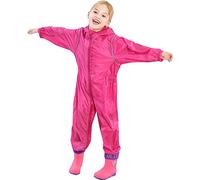 Varsany Personalised Kids Puddle Suit - Snowsuits, All In One Waterproof Kids Rain Suit - Puddlesuit Pink