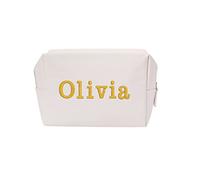 Varsany Personalised Makeup Bag for Women & Teenage Girls Cosmetic Bags for Women - Make Up Bag Initial for Friendships Days, Birthdays, Christmas